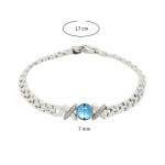 Blue Stone Silver Bracelet