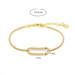 Simple Shiny Barbela Gold Bracelet