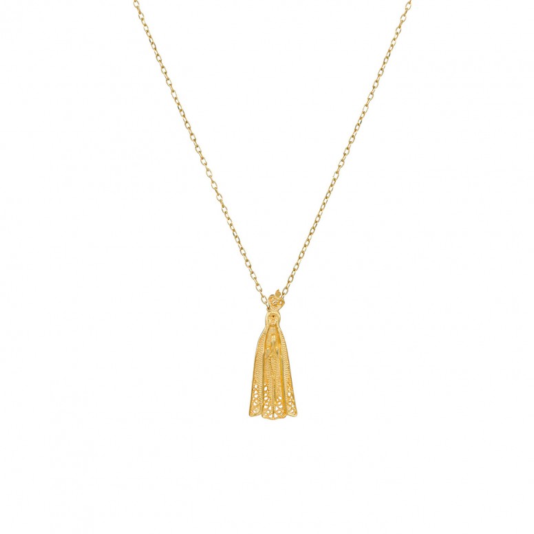 19,2K Gold Our Lady of Fatima Necklace