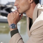 Man Sports Silver Watch