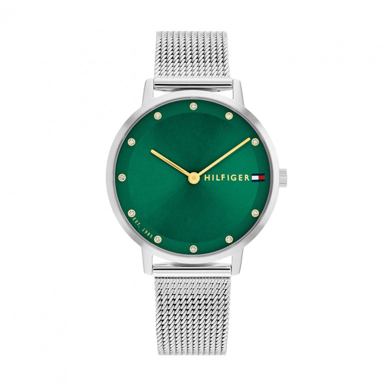 Silver and Green Pippa Watch