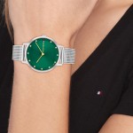 Silver and Green Pippa Watch