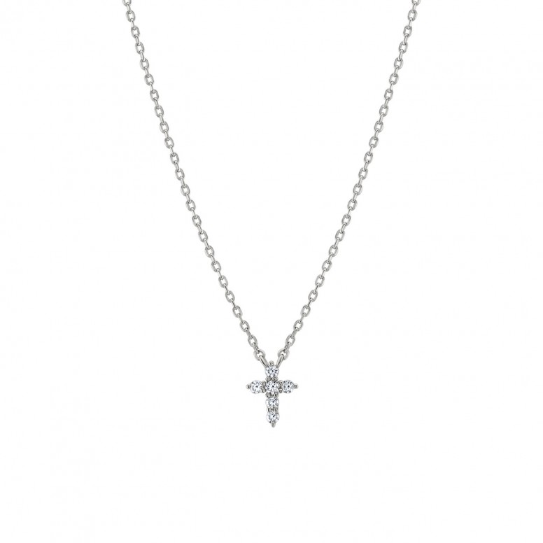 Classy & Chic Cross Silver Necklace