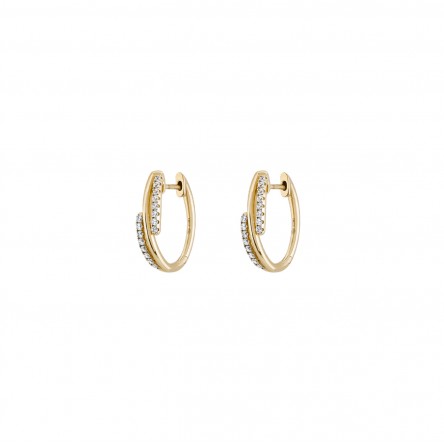 Classy & Chic Two Lines Gold Hoops