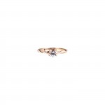 Ring N.22 18K Gold Topaz and Diamonds 0,05ct