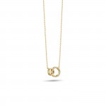 Two Circles I 18K Gold Topaz Necklace