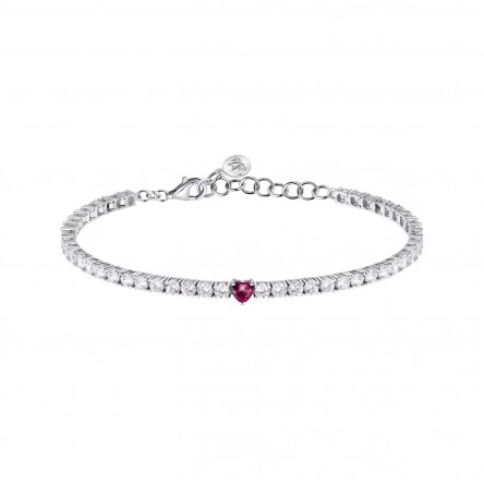 Tesori Tennis Ruby Heart Bracelet