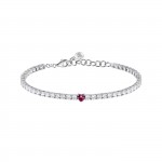 Pulsera Tesori Tennis Ruby Heart