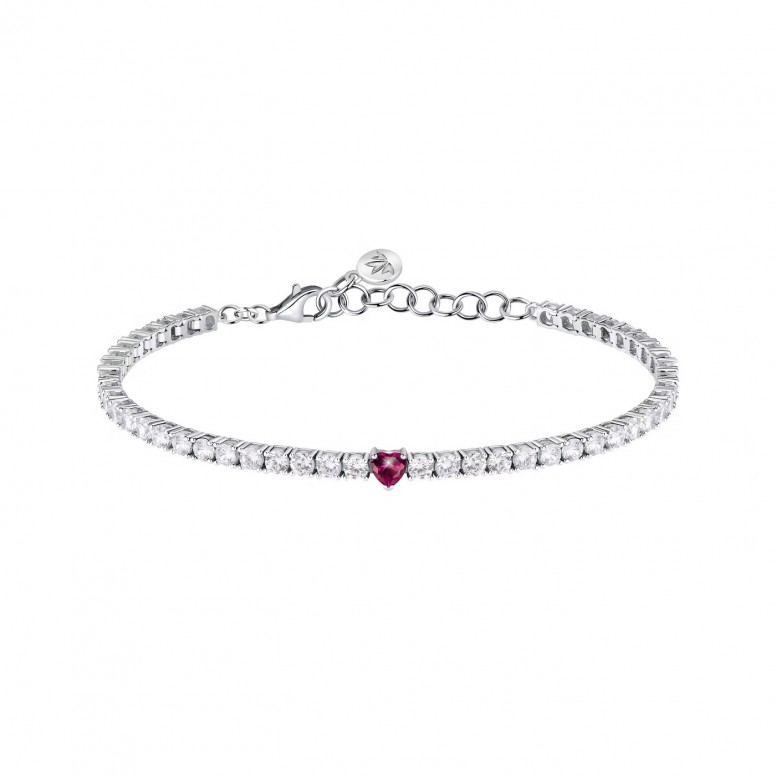 Tesori Tennis Ruby Heart Bracelet