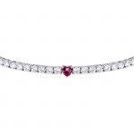 Tesori Tennis Ruby Heart Bracelet