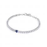 Tesori Tennis Sapphire Heart Bracelet