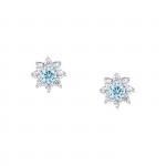 Tesori Aquamarine Flower Earrings