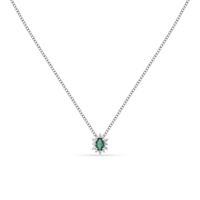 Tesori Kate Emerald Green Necklace