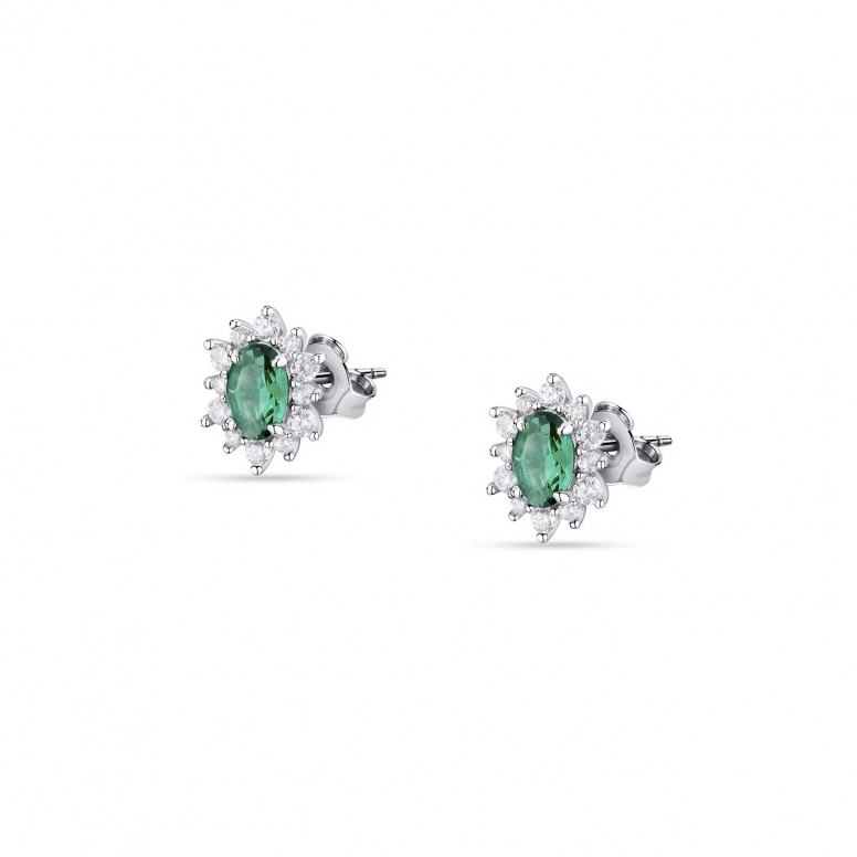 Tesori Kate Emerald Green Earrings