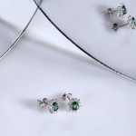 Tesori Kate Emerald Green Earrings