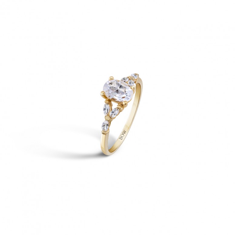 Anillo Oro 18K Topacio Oval