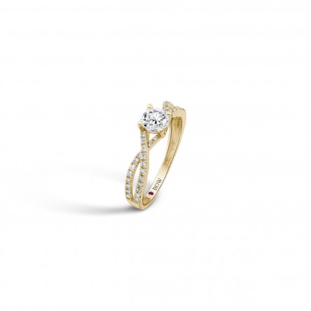 Ring N.79 18K Gold Topaz and Diamonds 0,20ct