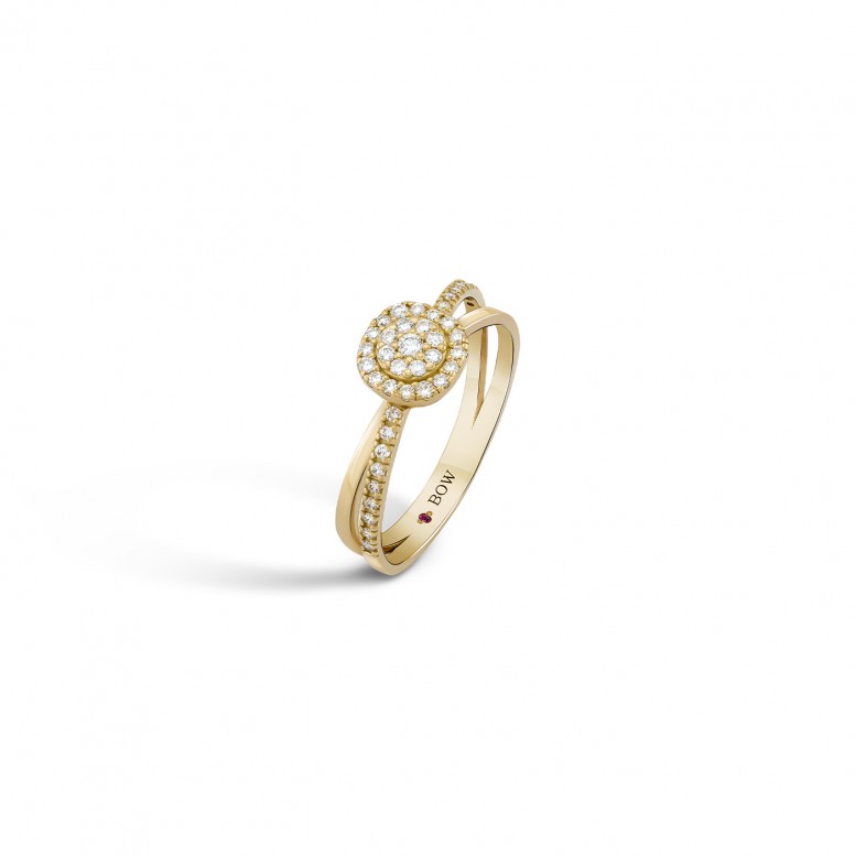 Anillo N.81 Oro 18K Diamantes 0,28ct