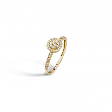 Ring N.82 18K Gold Diamonds 0,26ct