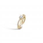 Anillo N.83 Oro 18K Topacio y Diamantes 0,12ct