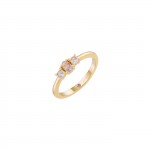 Mia Rose 3 Stones Lavender Gold Ring