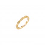 Mia Rose Braid Shinny Gold Ring