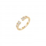 Mia Rose Open Trio Gold Ring