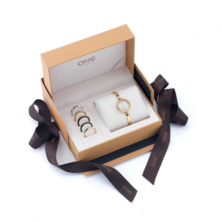 Box Relgio Elegance Dourado