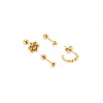 Dot Gold Earrings Set