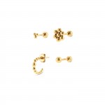 Dot Gold Earrings Set