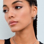 Geometric Affair Silver Hoops