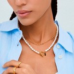 Collar Neckmess Oceanic Pearl Gold