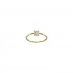 Anel Round Solitaire Ouro 14K