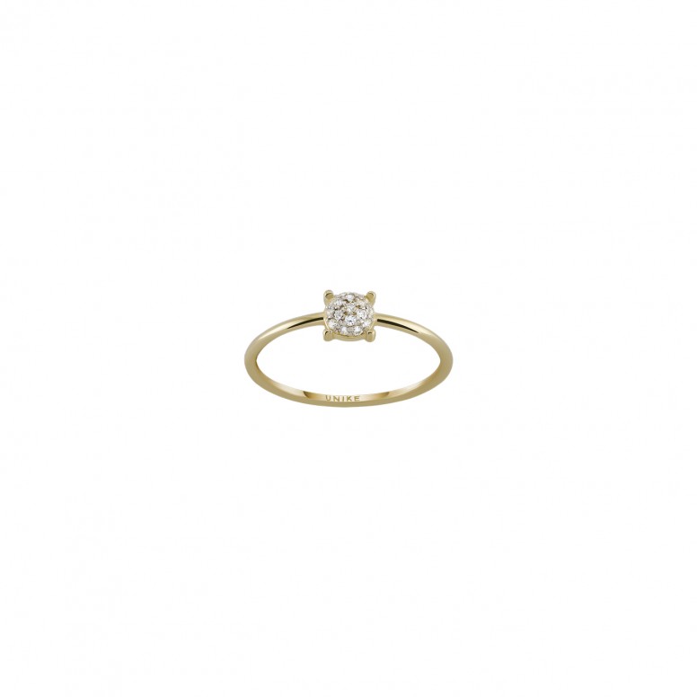 14K Gold Round Solitaire Ring