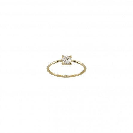 14K Gold Round Solitaire Ring