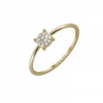 Anillo Round Solitaire Oro 14K