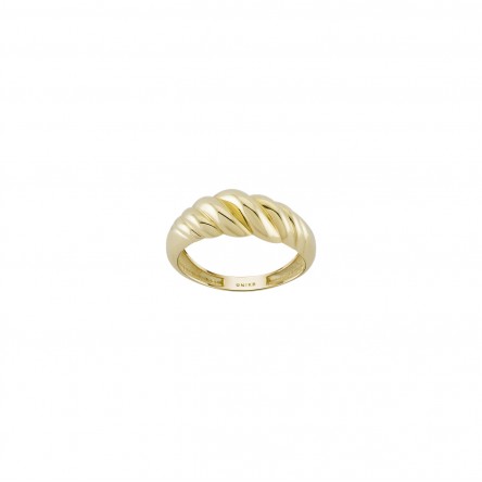 14K Gold Thick Twisted Ring