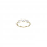 Anel Heart Stones Ouro 14K