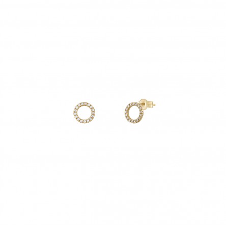 14K Gold Circle Earrings