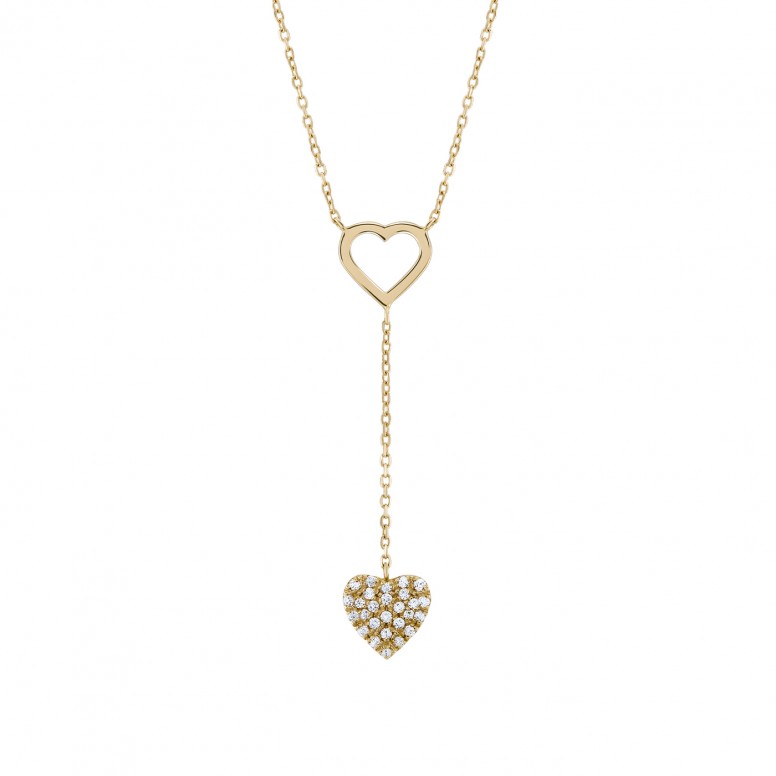 Colar Two Hearts Ouro 14K