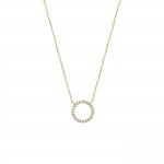 14K Gold Circle Necklace