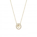 Collar Circle & Heart Oro 14K