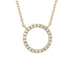 14K Gold Circle Necklace