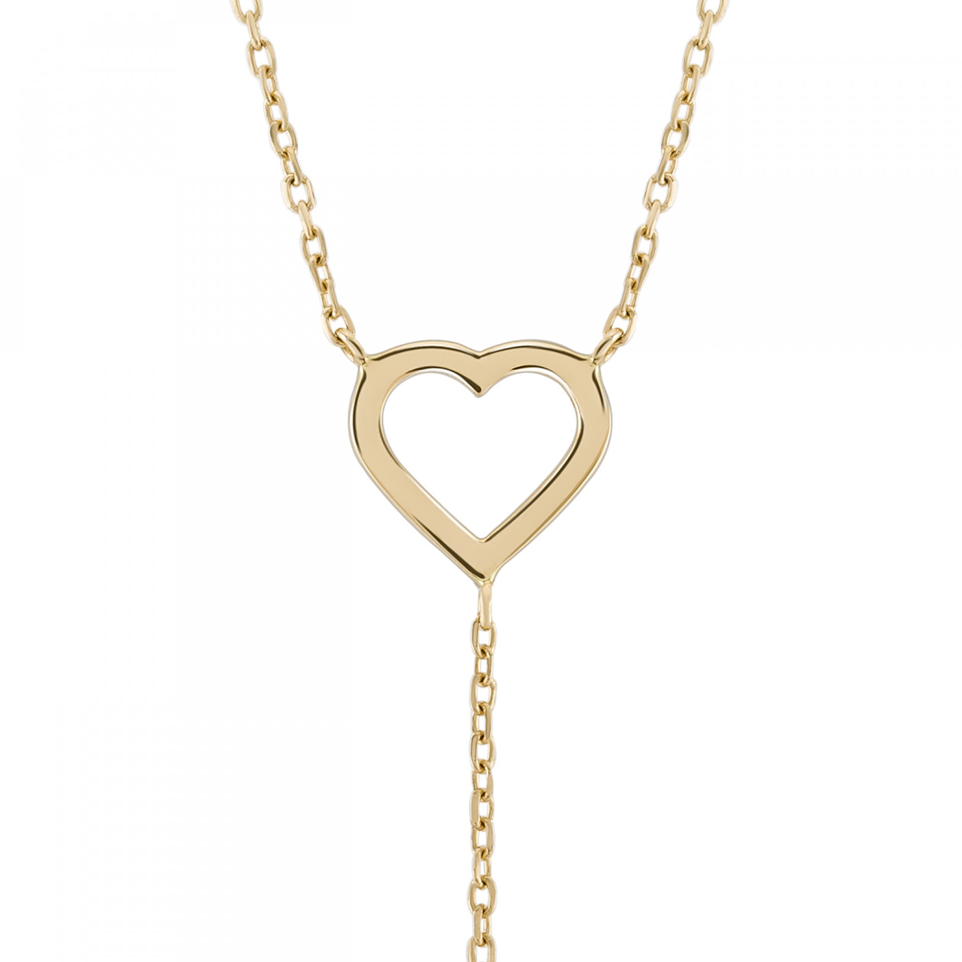 Colar Ouro 14K Two Hearts