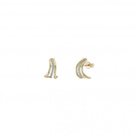 14K Gold Triple Hoops