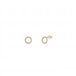 Pendientes Double Circle Oro 14K