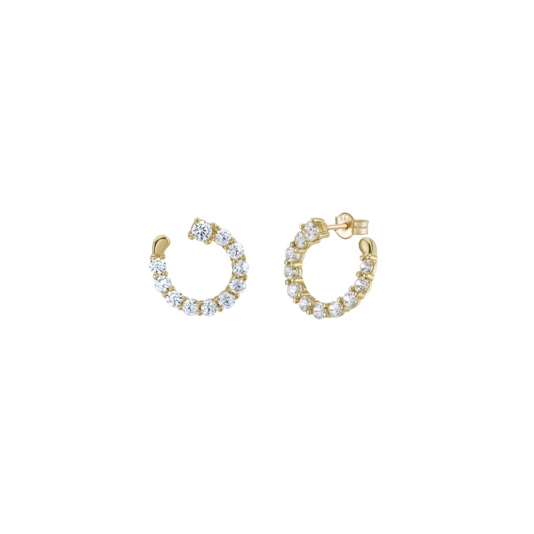 Brincos Half Circle Ouro 14K