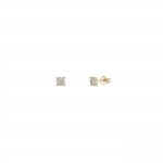 Pendientes Round Solitaire Oro 14K