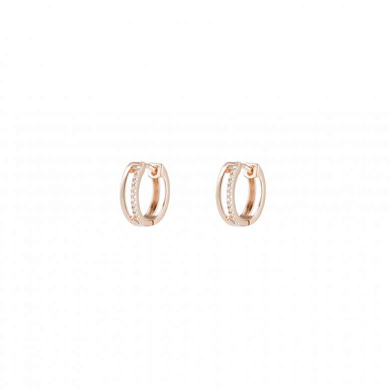 Love In Rose Shiny Hoops