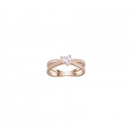 Love In Rose Heart Solitaire Ring